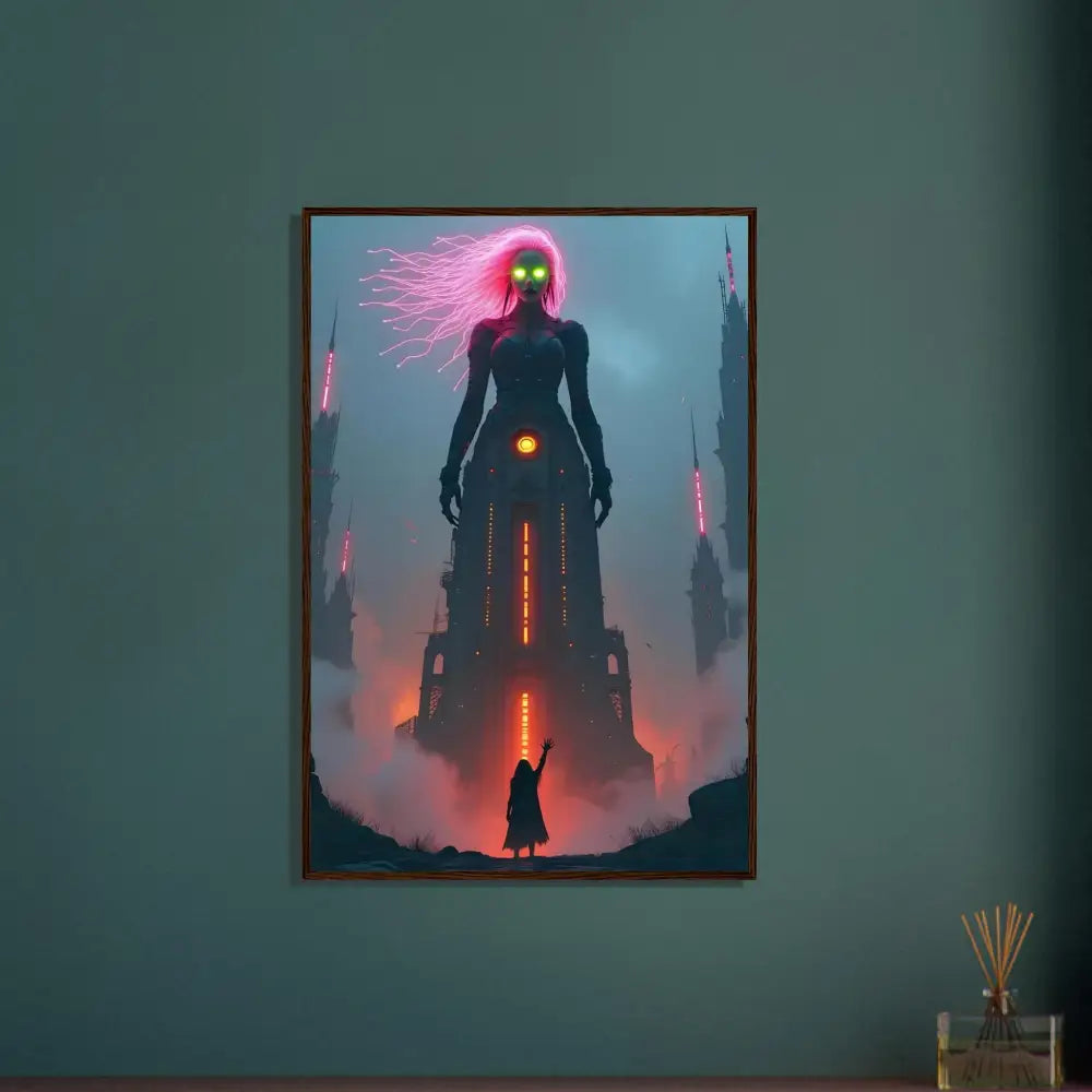 Framed fantasy art poster on premium matte paper with wooden frame in Sci-fi Fairytale theme