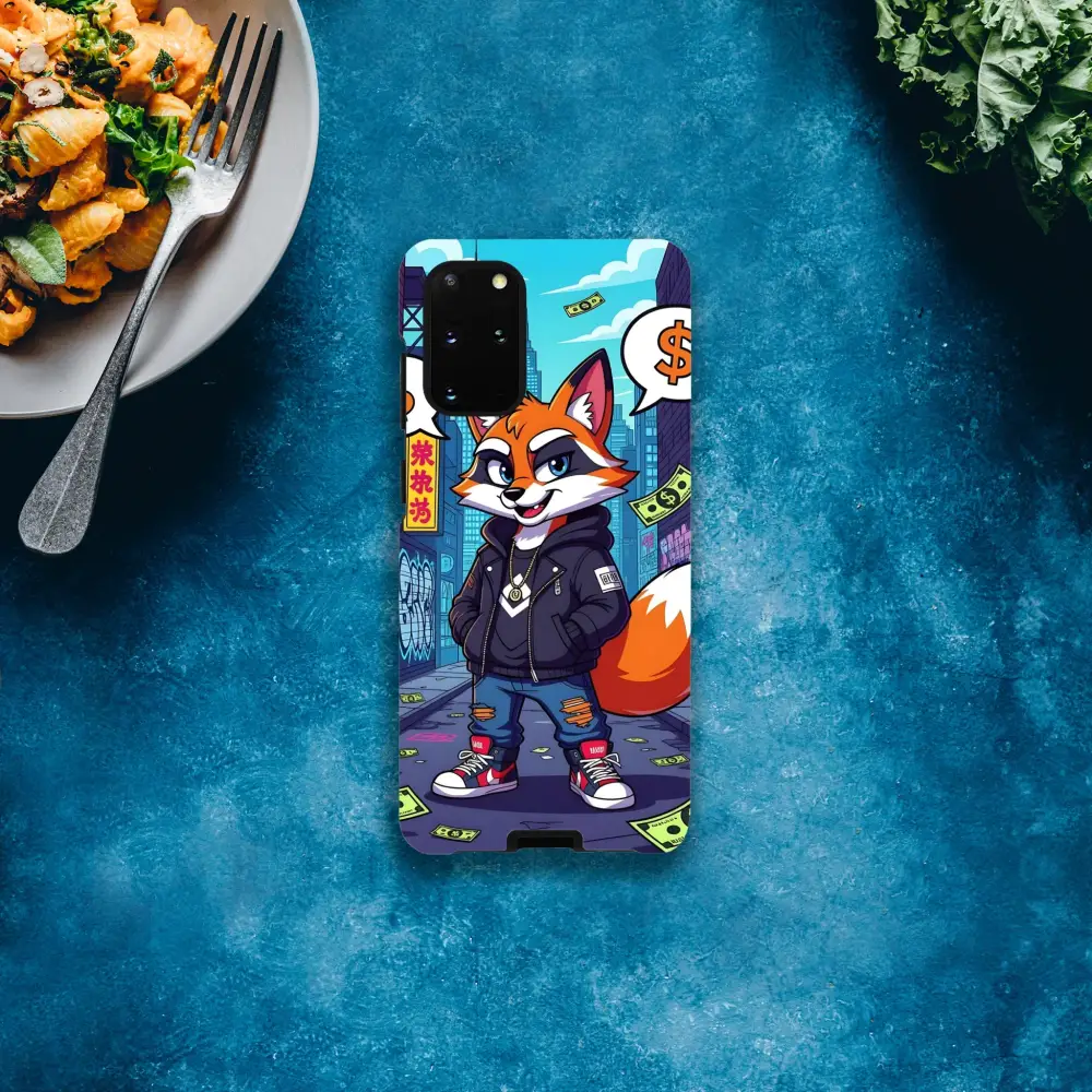 Cartoon Fox Phone Case for Samsung Tough Case Street Hustle Fox PixiOnyx Alley Edge