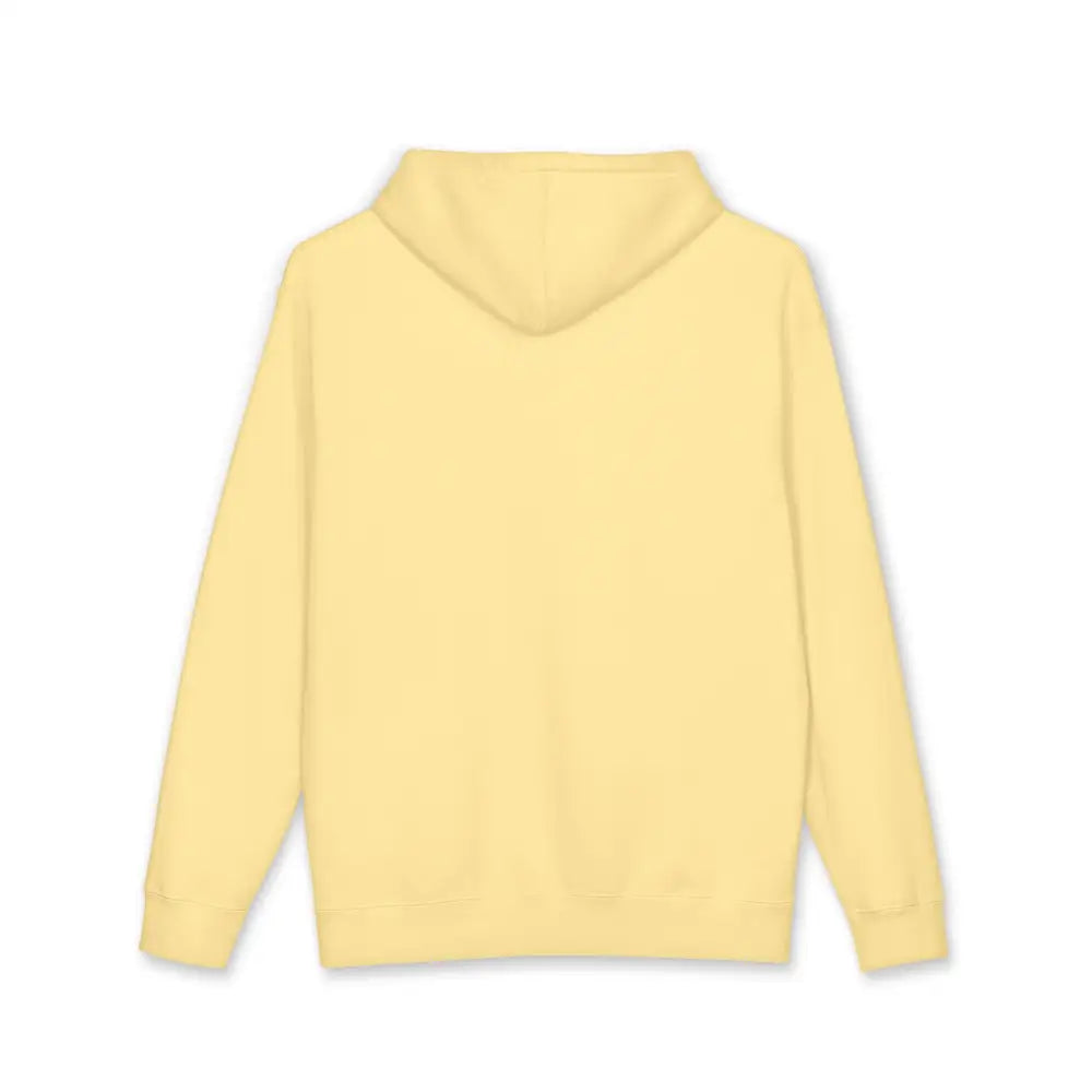 Send it graphic unisex hoodie in soft yellow with fleece-lined hood ribbed cuffs and tear-away label for retro sports style