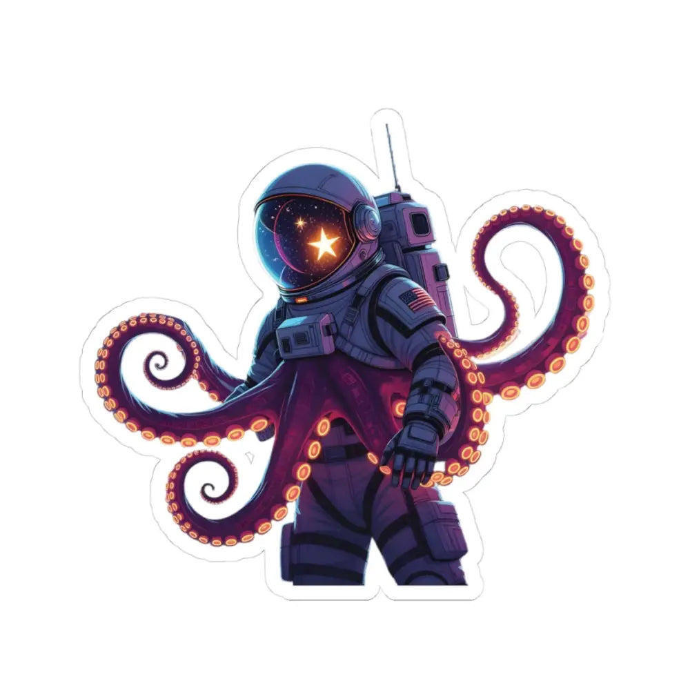 Astronaut octopus sticker from Space Octonaut Galactic Octopus Astronaut Kiss-Cut Sticker