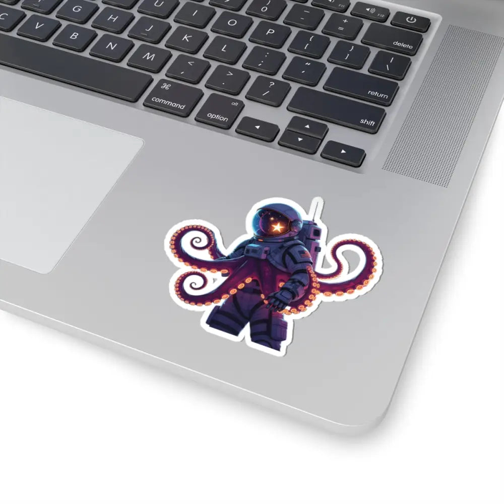 Astronaut octopus sticker from Space Octonaut galactic sci-fi vinyl decal collection