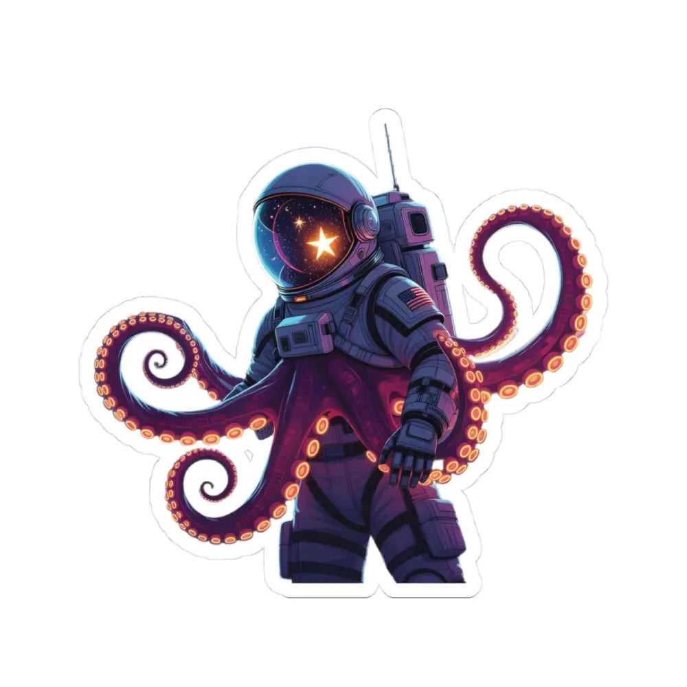 Astronaut Octopus Sticker from Space Octonaut Galactic Octopus Astronaut Kiss-Cut Decal