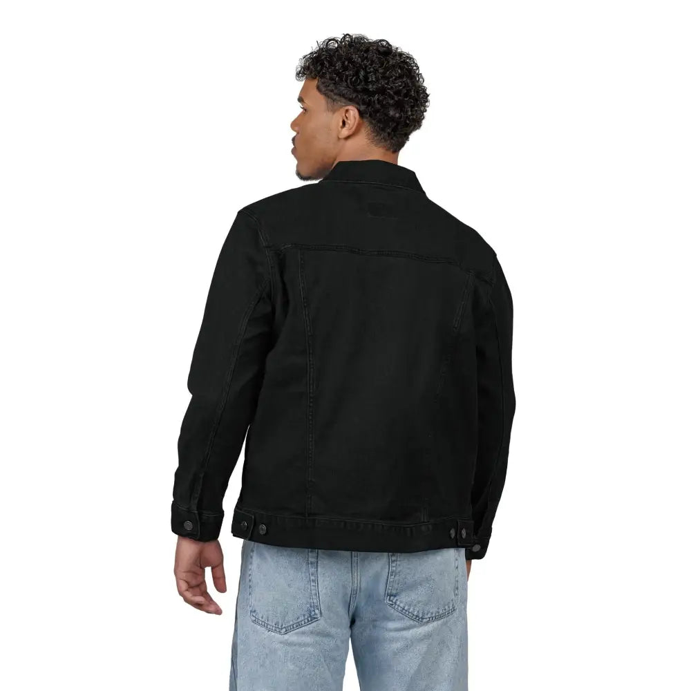 Unisex PixiOnyx denim jacket with embroidery paired with light wash jeans for stylish casual wear