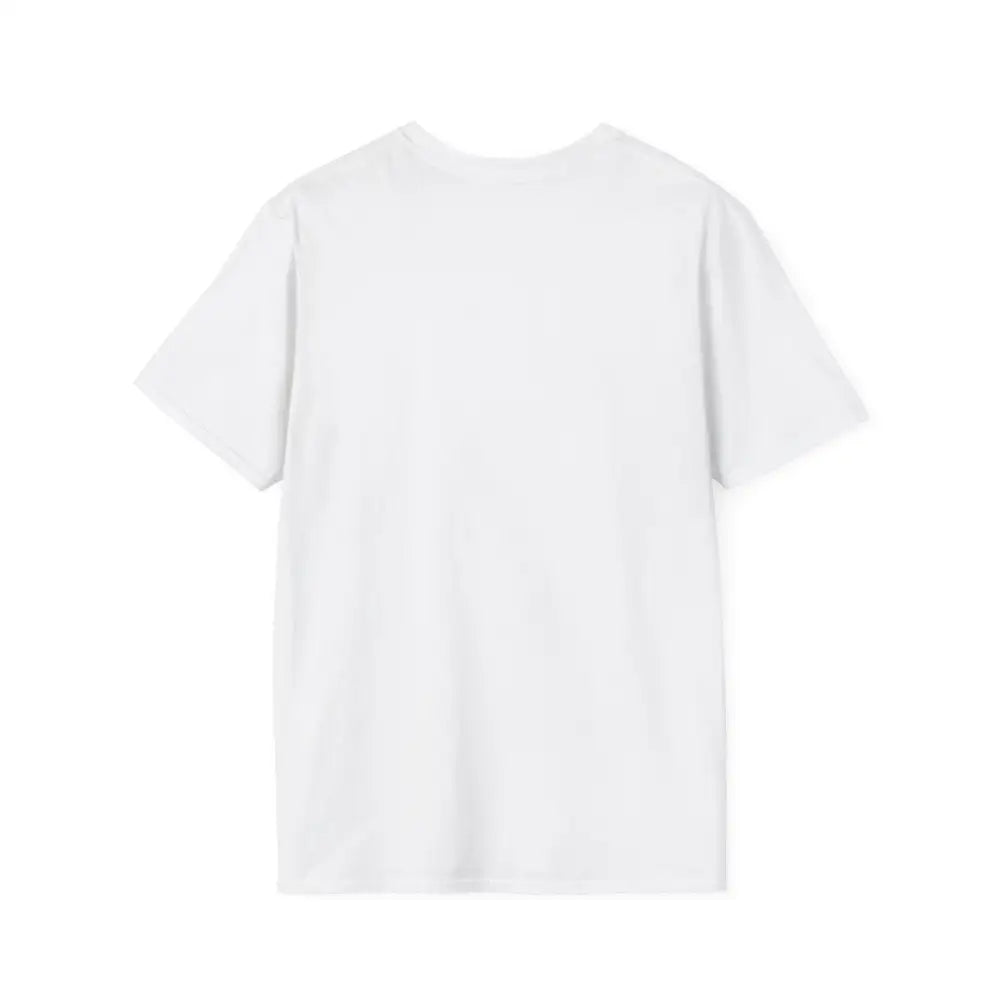 Plain white short-sleeved T-shirt with abstract fox design, machine wash friendly