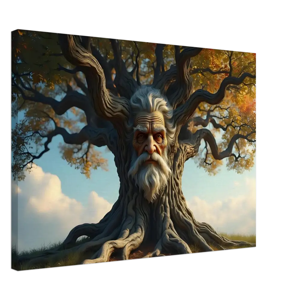 Tree with an old man’s face on the Treeface Canvas – The Wisdomroot Sentinel from PixiOnyx