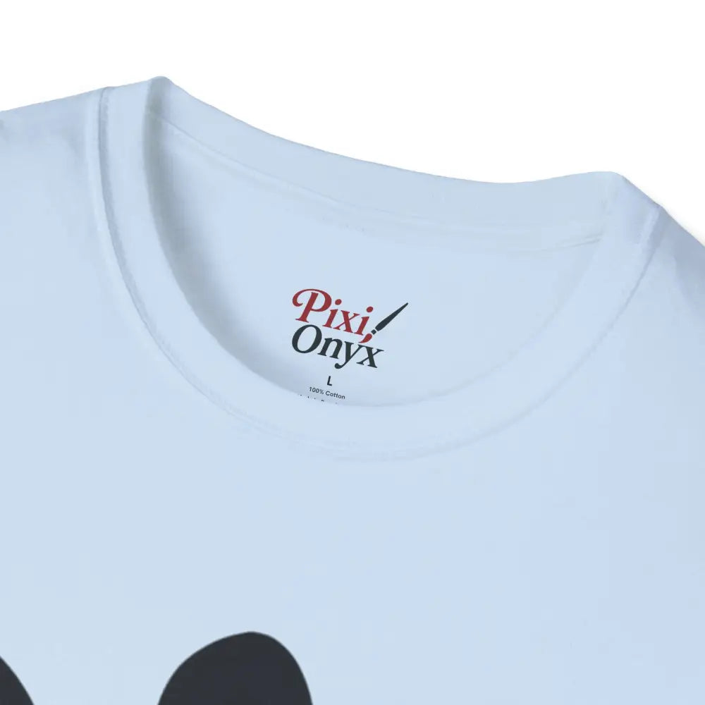 White short-sleeved eco-friendly T-shirt with tagless collar, low heat care instructions