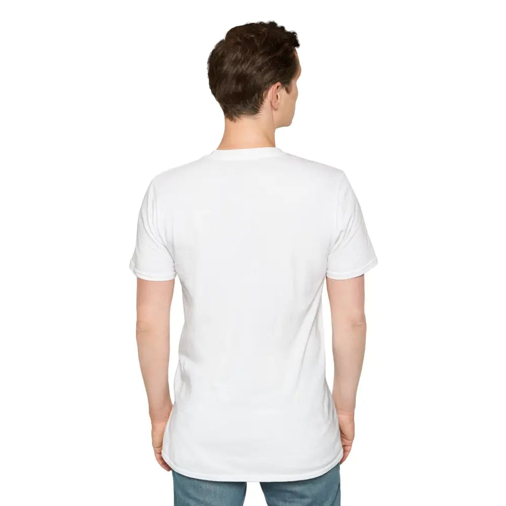 Unisex softstyle t-shirt with ribbed knit collar, sustainable production, casual street style