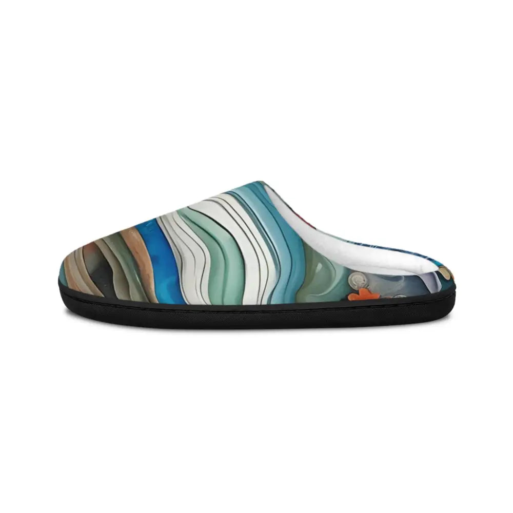 Colorful patterned indoor slipper from Women’s Indoor Slippers Abstract Ocean Reverie collection