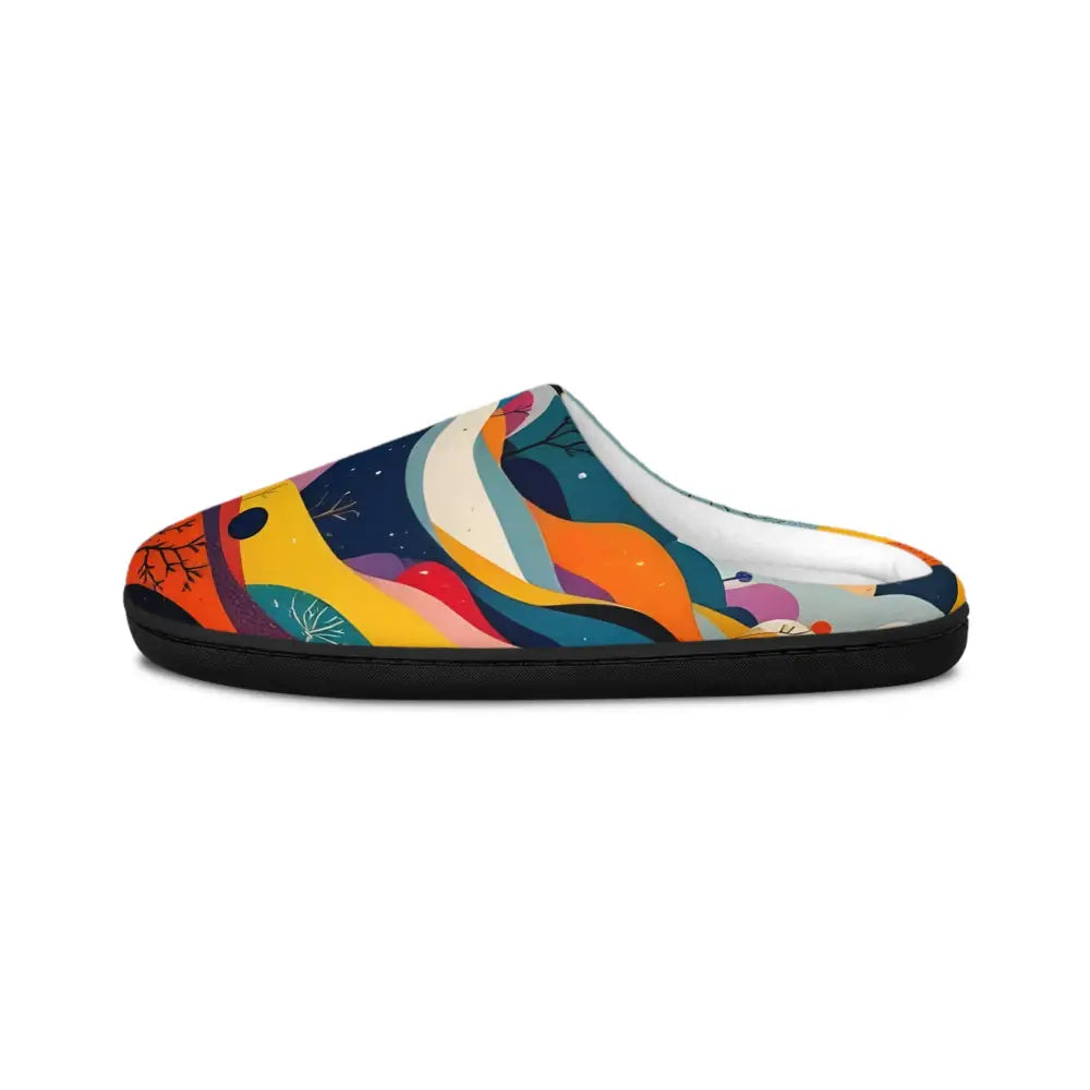 Colorful abstract slipper from Women’s Indoor Slippers Flowstate Mirage by PixiOnyx Psychedelic Comfortwear