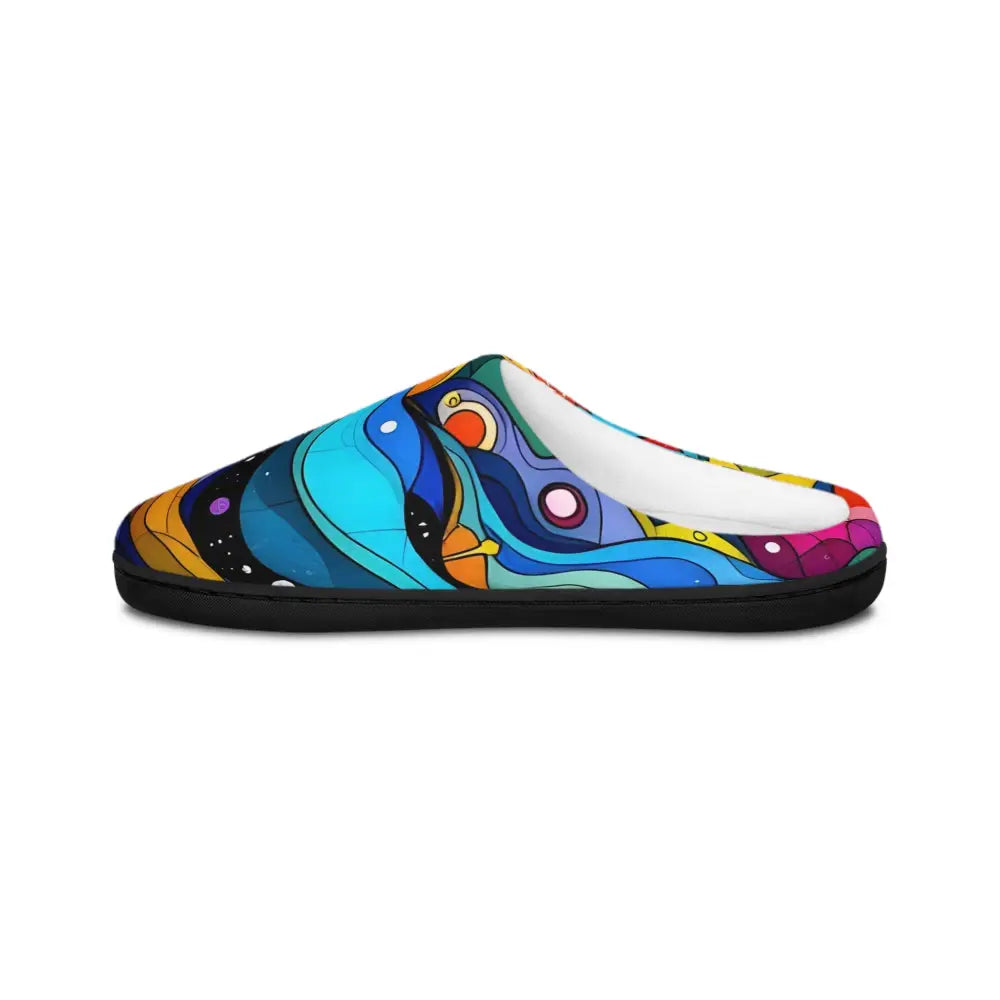 Abstract patterned slipper from Women’s Indoor Slippers Layered Spectrum by PixiOnyx
