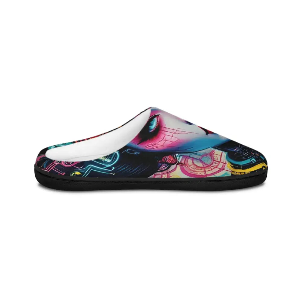 Colorful slip-on slipper featured in Women’s Indoor Slippers Mech Shrine Geisha by PixiOnyx