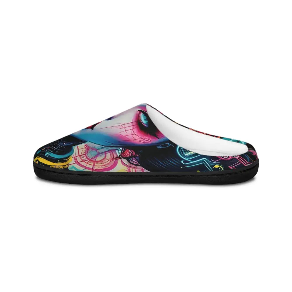 Colorful slipper with black sole from Women’s Indoor Slippers Mech Shrine Geisha by PixiOnyx