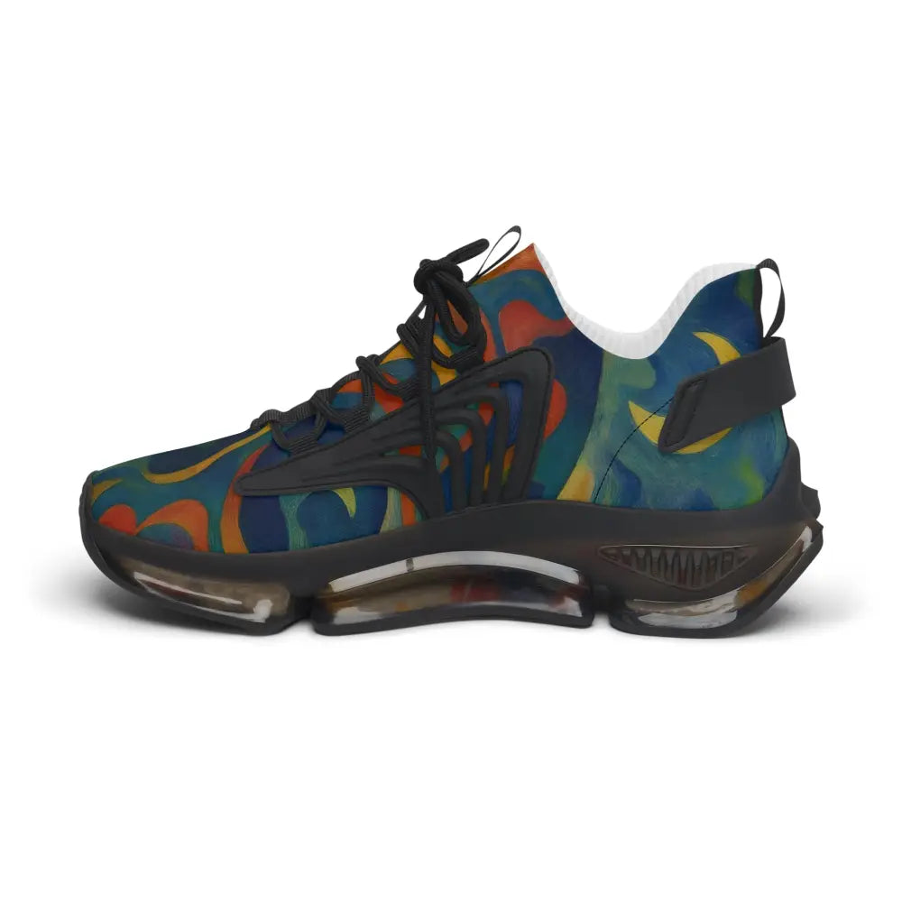 Abstract patterned athletic shoe from Women’s Mesh Sneakers Craniocolor Urban Camo Psychedelic Streetwear by PixiOnyx