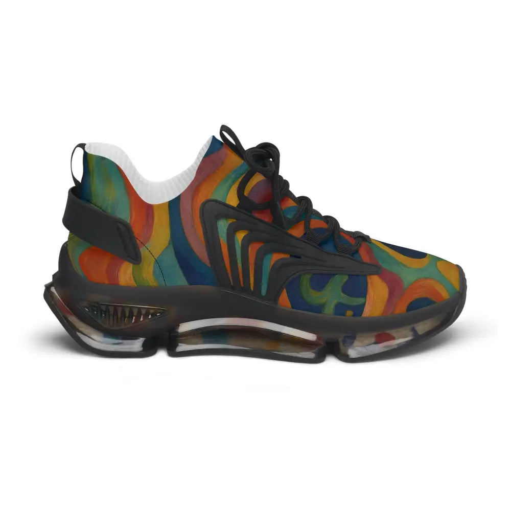 Colorful patterned athletic shoe from Women’s Mesh Sneakers Craniocolor Urban Camo Streetwear by PixiOnyx