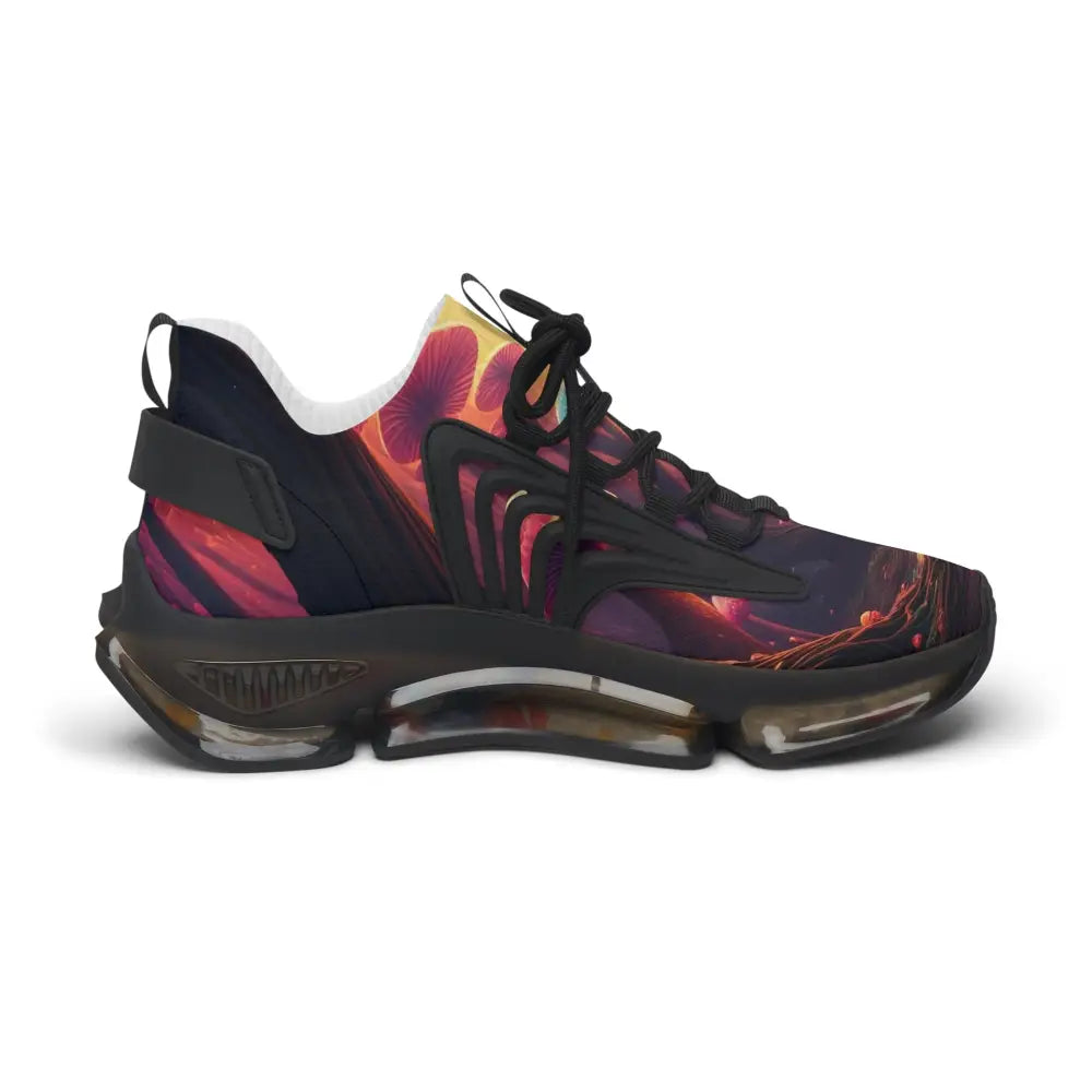 Abstract-patterned athletic shoe from Women’s Mesh Sneakers Shroom Bloom PixiOnyx Surreal Streetwear