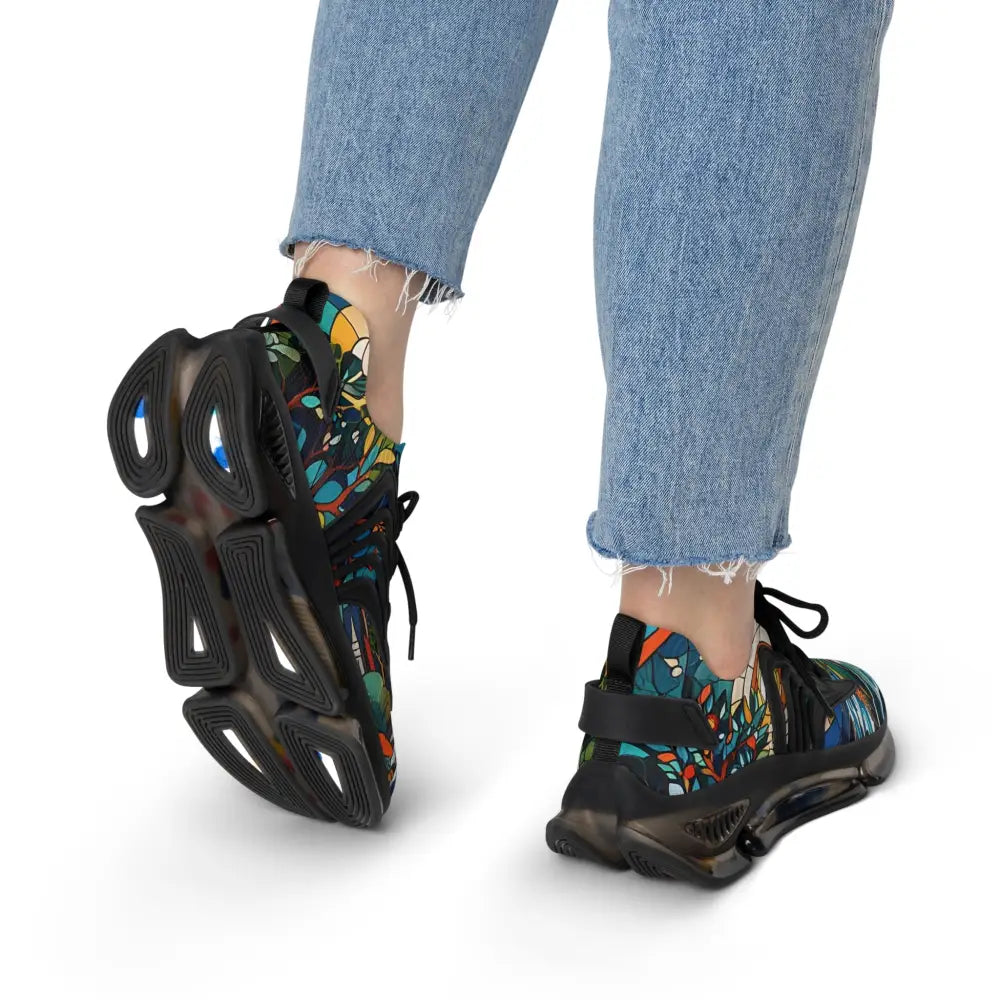 Floral-patterned Women’s Mesh Sneakers Stained Horizon PixiOnyx Chromatic Streetwear