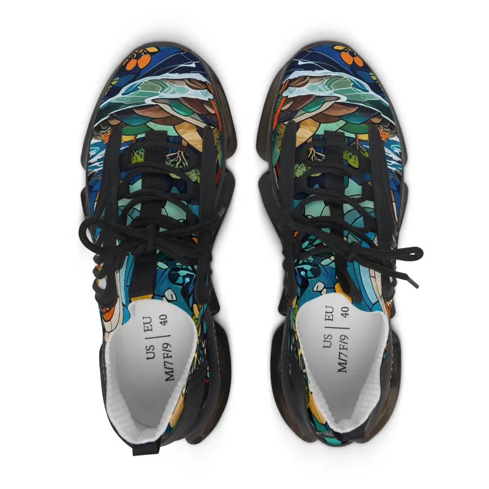 Colorful athletic shoes from Women’s Mesh Sneakers Stained Horizon PixiOnyx Chromatic Streetwear