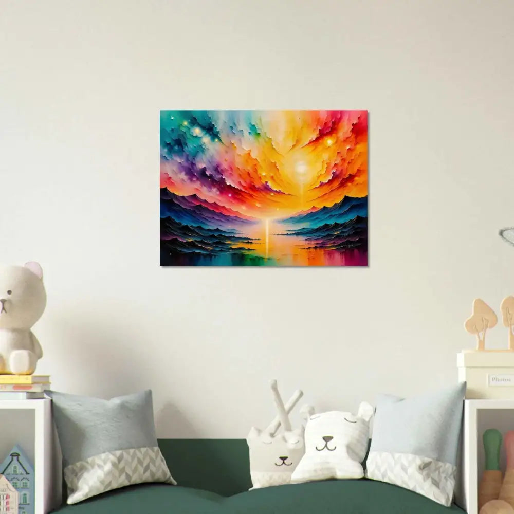 Discover Radiant Horizon abstract landscape painting on canvas for stunning wall art