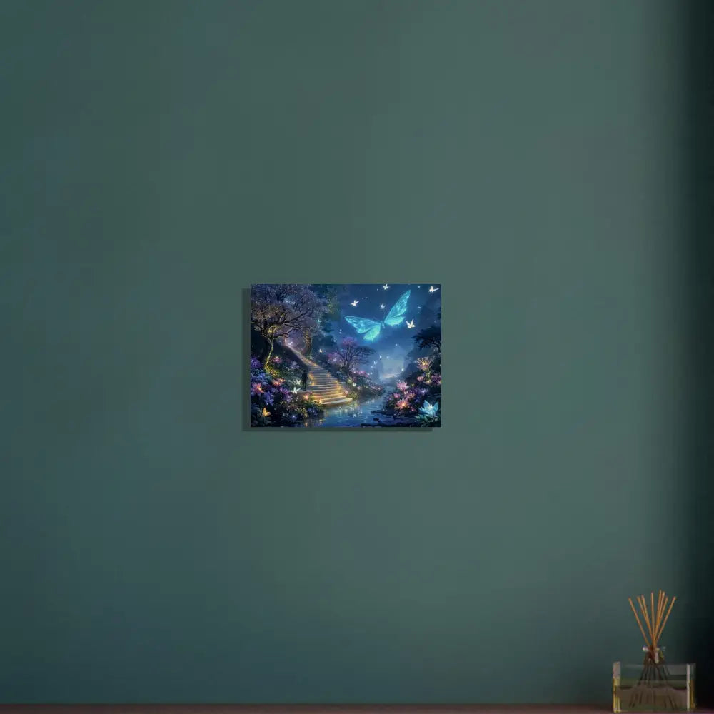 Fantasy butterfly artwork on Wood Prints in PixiOnyx Biolumina Fantasy Landscape
