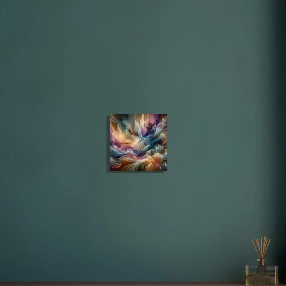 Abstract colorful canvas art printed on Wood Prints Celestial Layer Flux Earthgrain Edition