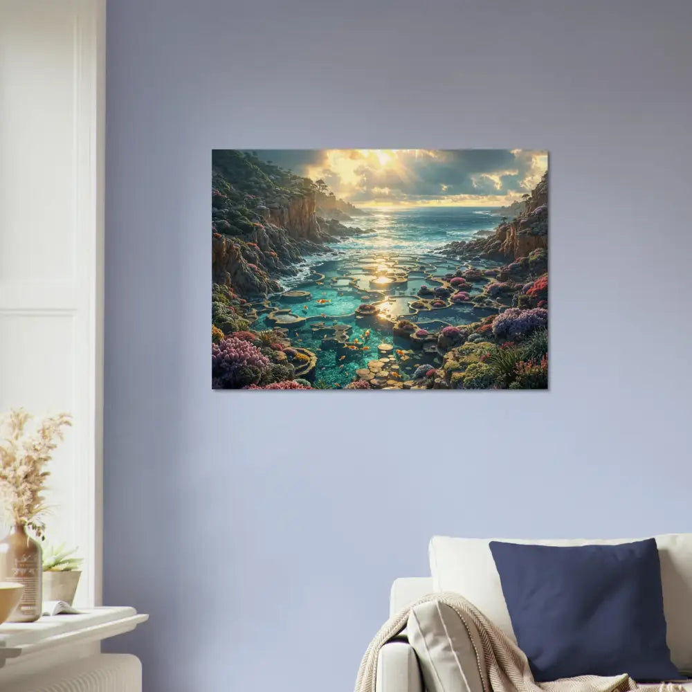 Coastal landscape wall art from PixiOnyx Garden of the Tides Tidegrain Harmony Edition