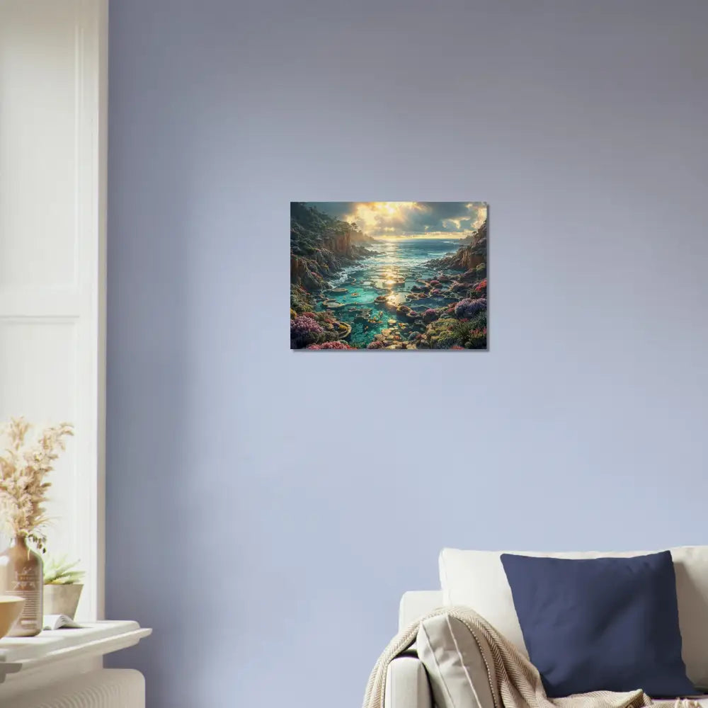 Coastal landscape art on Wood Prints Garden of the Tides PixiOnyx Tidegrain Harmony Edition