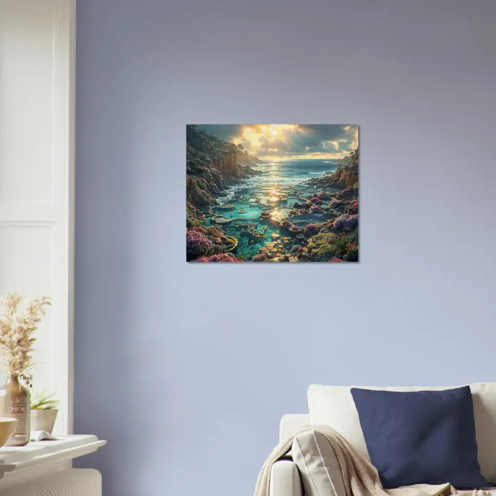 Coastal landscape art print on Wood Prints Garden of the Tides PixiOnyx Tidegrain Harmony Edition