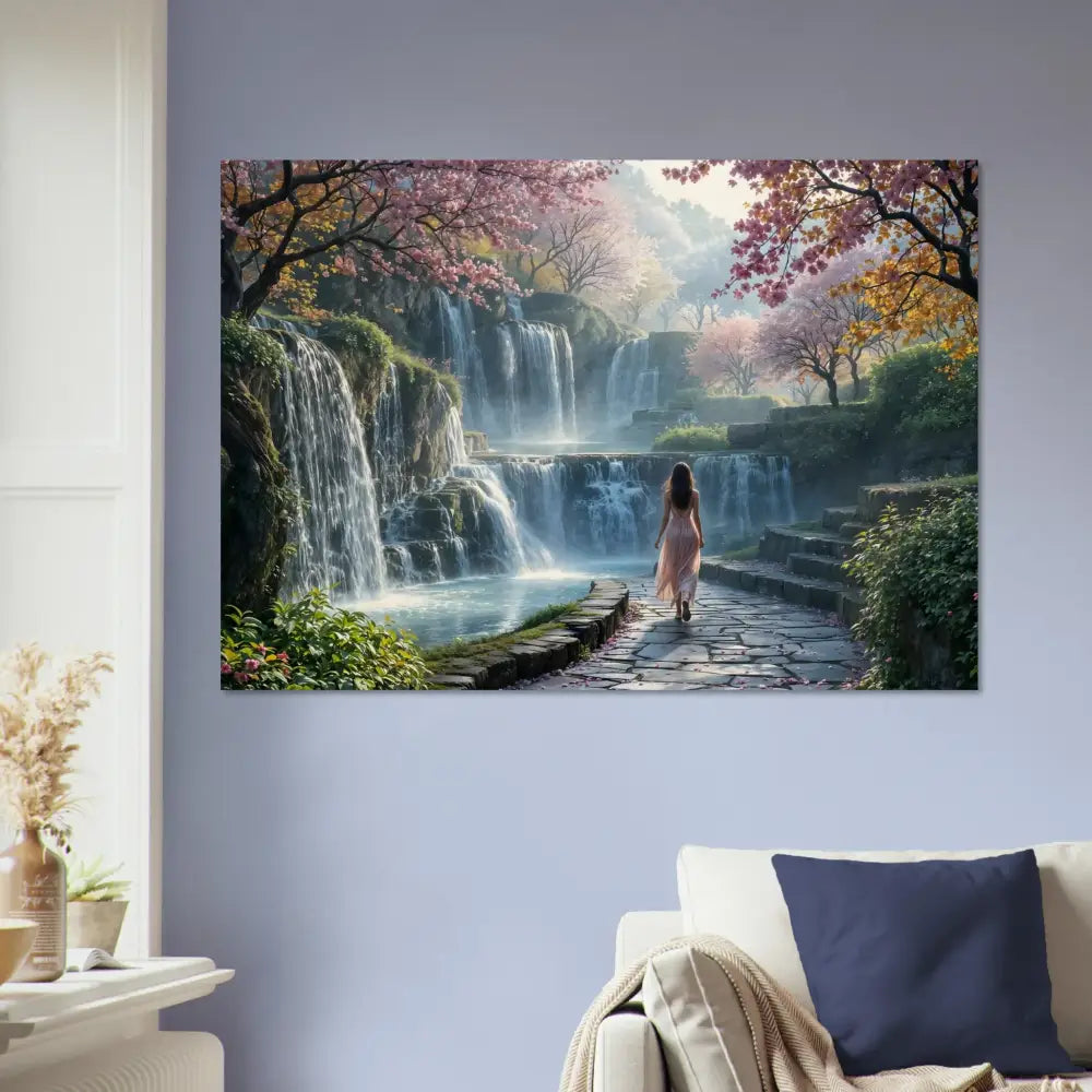 Waterfall landscape canvas from PixiOnyx Bloom Edition Wood Prints collection