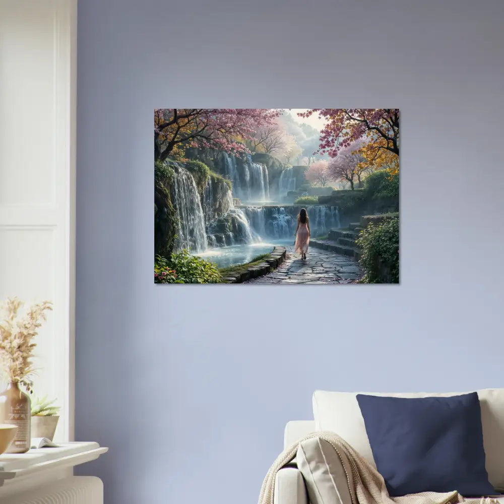 Waterfall landscape wall art from PixiOnyx Bloom Edition Wood Prints