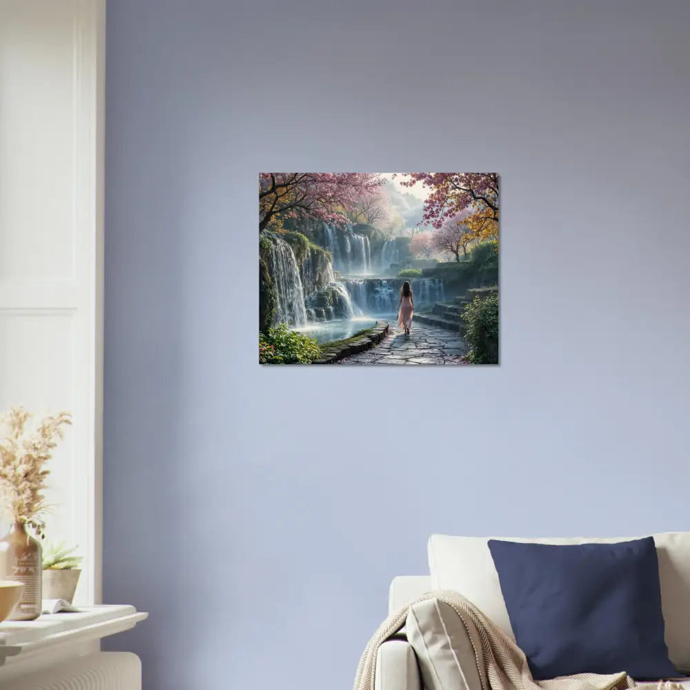 Waterfall landscape wall art from PixiOnyx Naturalgrain Bloom Edition Wood Prints